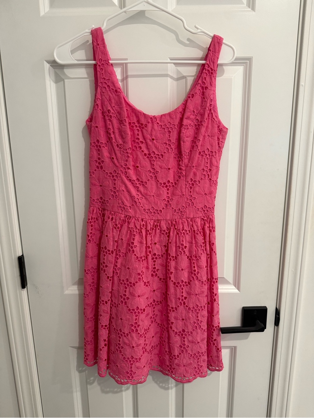 Lilly Pulitzer Hot Pink Floral Eyelet Sundress